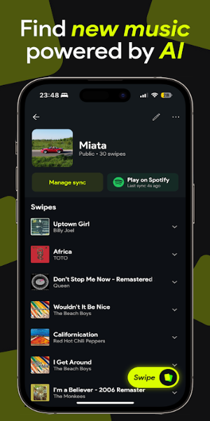 Swipefy für Spotify