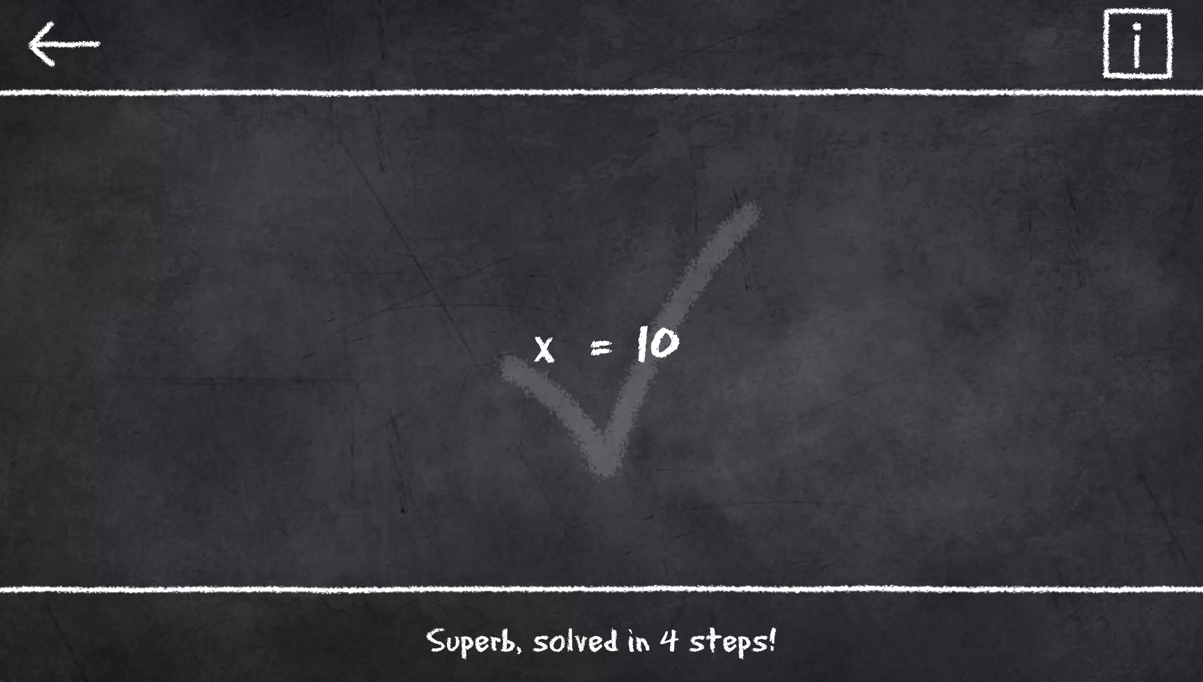 x=1: Learn to solve equations Captura de pantalla 0