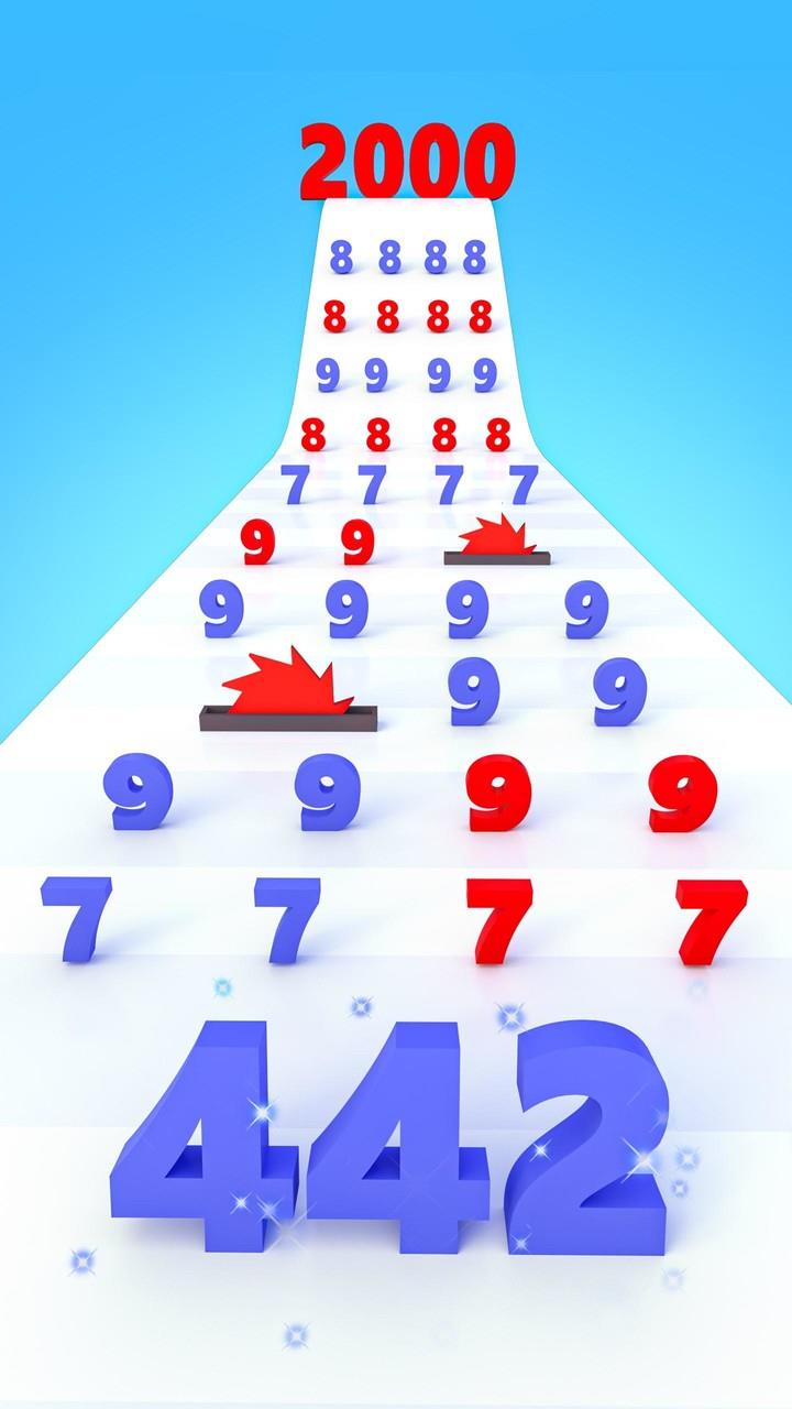 Number Run & Merge Master Game स्क्रीनशॉट 1