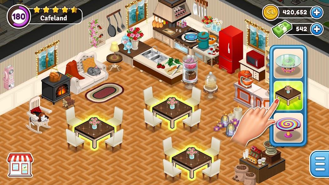 Cafeland - Restaurant Cooking Mod ဖန်သားပြင်ဓာတ်ပုံ 1