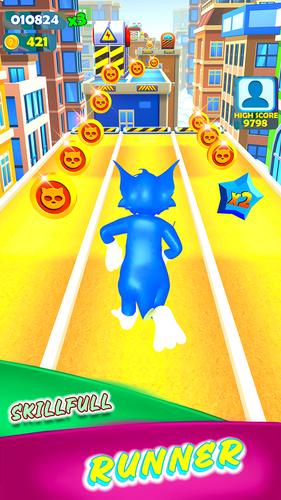 Cat Run : Tom Subway Runner 3D Captura de pantalla 2