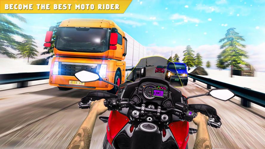 Highway Traffic Bike Race Moto Tangkapan skrin 3