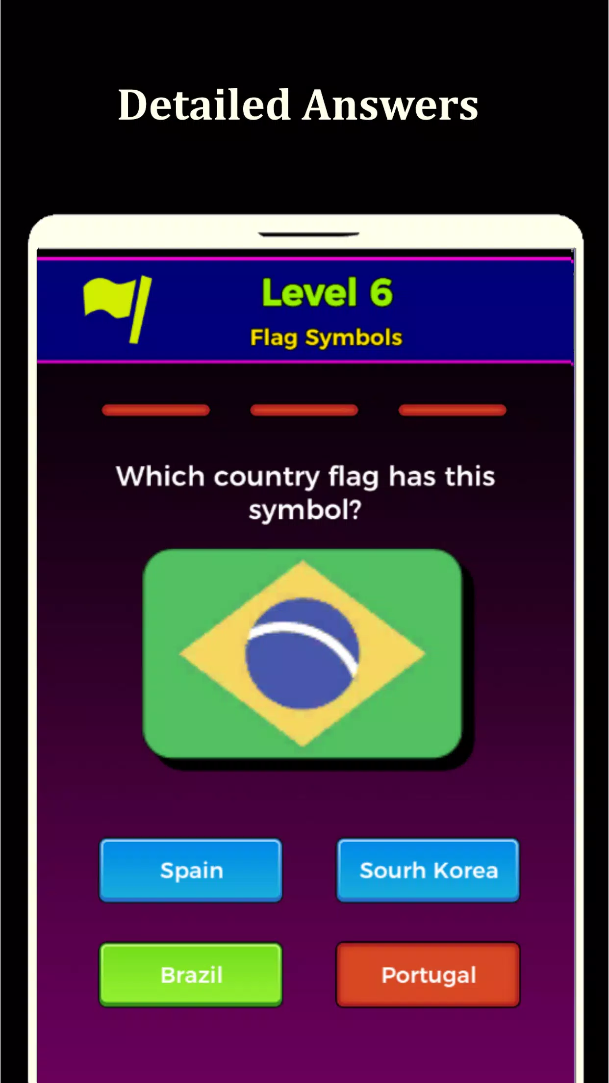 World Flags Quiz Game Schermafbeelding 3