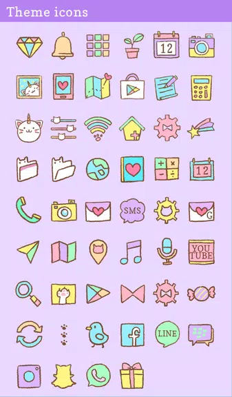 Caticorn Theme +HOME ภาพหน้าจอ 2