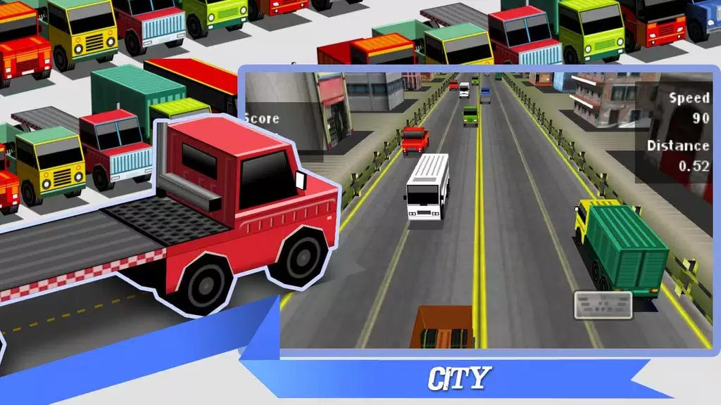 Truck Traffic Racing3D Captura de tela 2