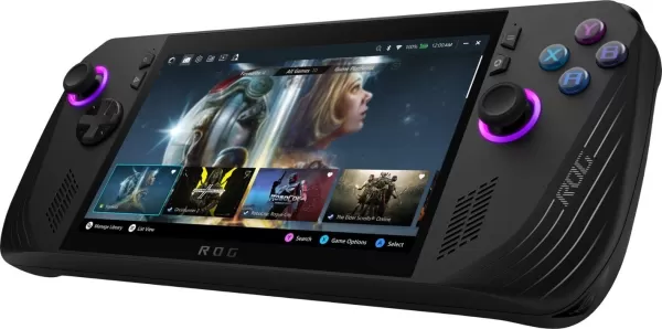 Asus ROG Ally X showcasing Doom: The Dark Ages gameplay