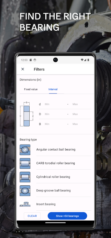 SKF Bearing Assist Screenshot 2