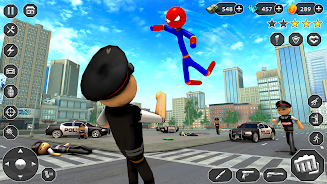 Stick Rope Hero Superhero Game ภาพหน้าจอ 3