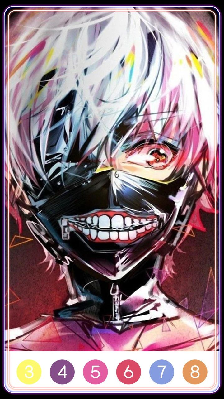 Tokyo Ghoul Paint by Number Schermafbeelding 2