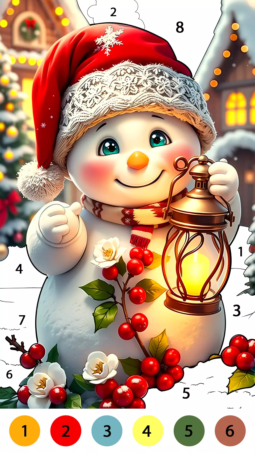 Christmas Cute Coloring Game ဖန်သားပြင်ဓာတ်ပုံ 2