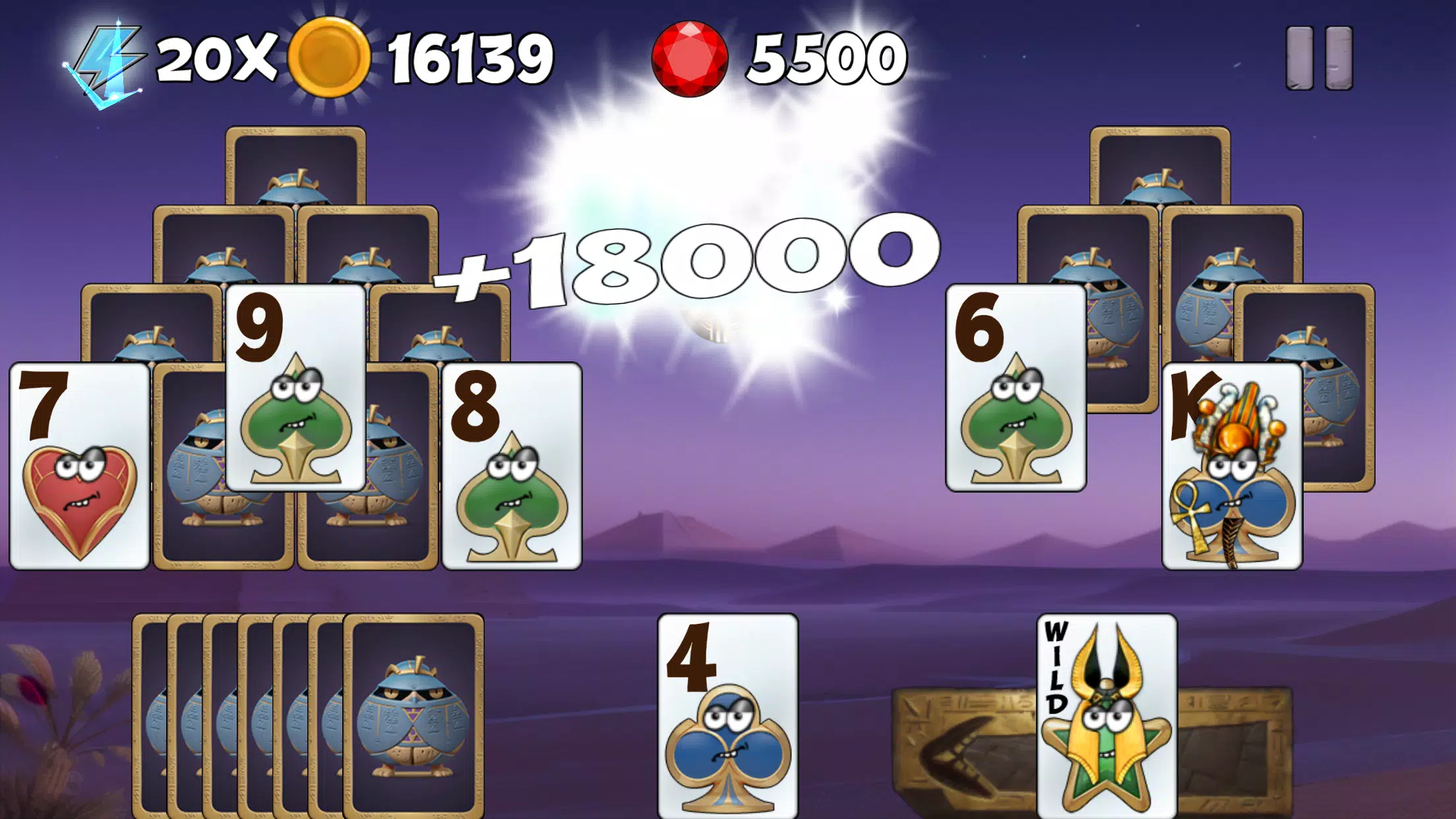 Tricky Tut Solitaire Captura de tela 1