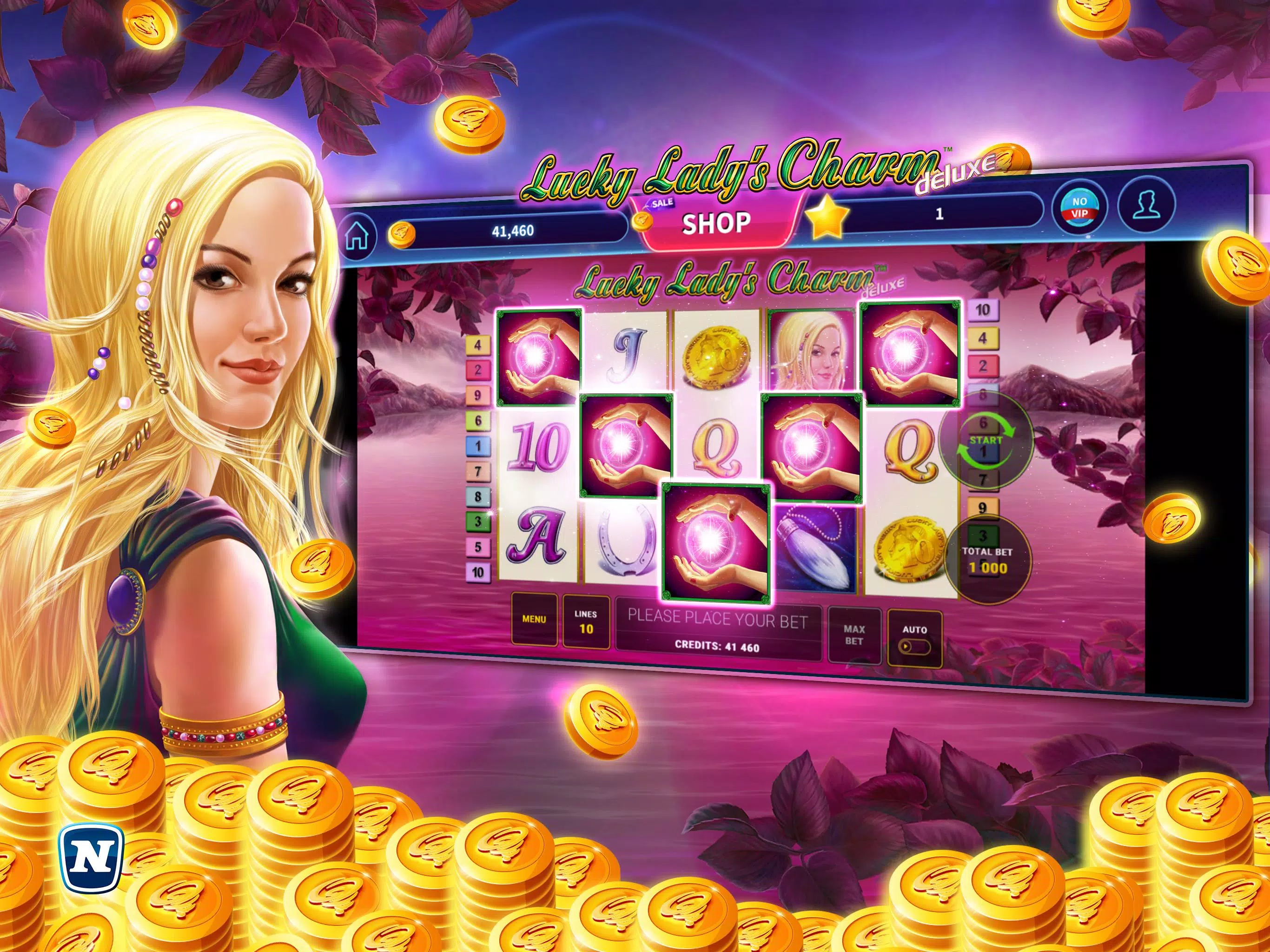 Lucky Lady's Charm Deluxe Slot Tangkapan skrin 3