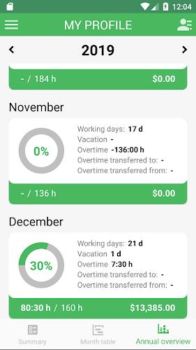 Working Timer - Timesheet Zrzut ekranu 2