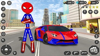 Stick Rope Hero Superhero Game ภาพหน้าจอ 0