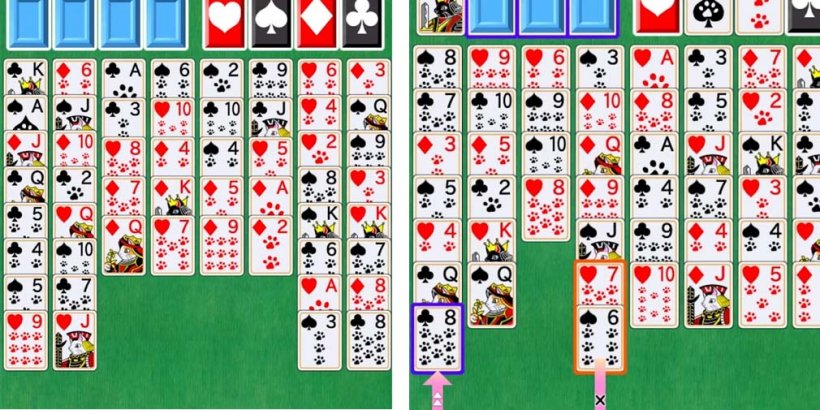 Freecell, klasik kart oyununu minimum bir ücret karşılığında oynamanıza izin veriyor, şimdi Kemco'dan Android'de