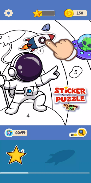 Sticker Puzzle - Coloring Book Schermafbeelding 0