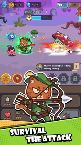 Cat Legend: Idle RPG War Schermafbeelding 1