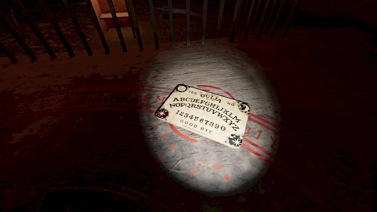 Board Ouija w Fasmophobii w ramach artykułu o przeklętych obiektach.