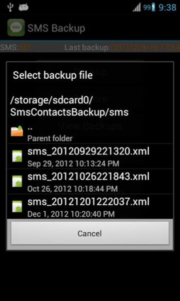 Super Backup: SMS and Contacts Ekran Görüntüsü 1