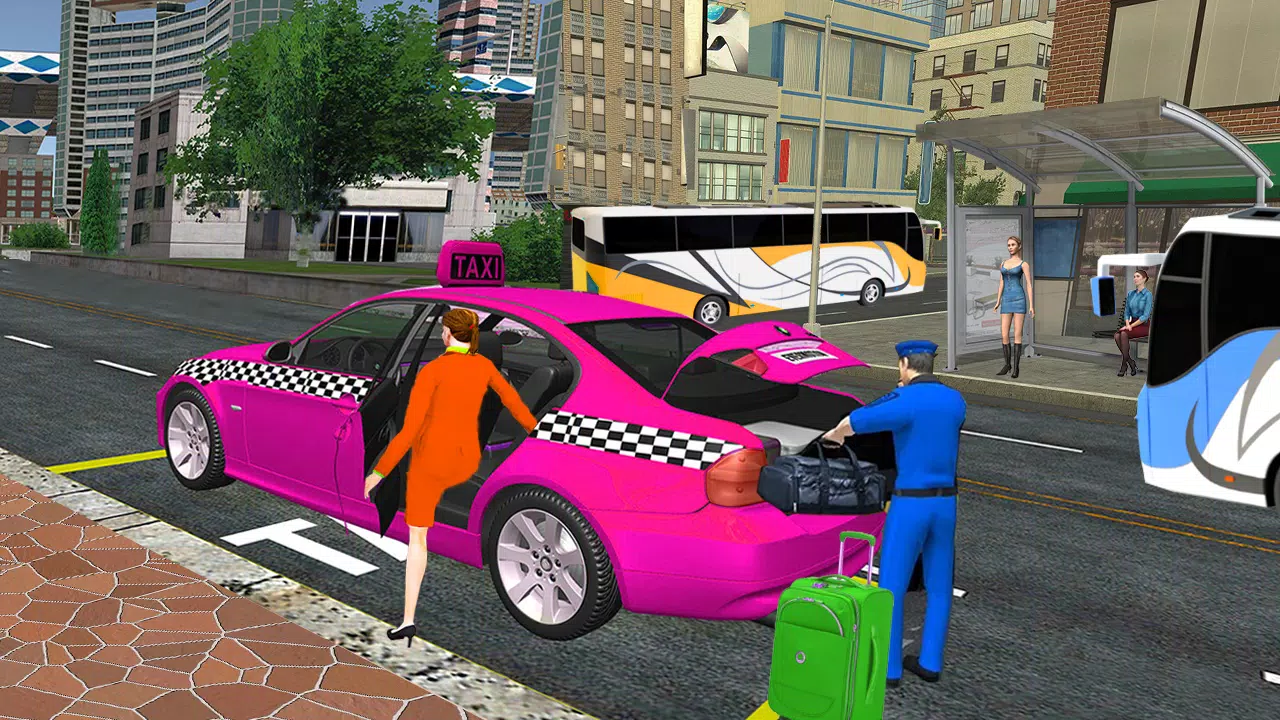 City Taxi Games-Taxi Car Games Tangkapan skrin 3