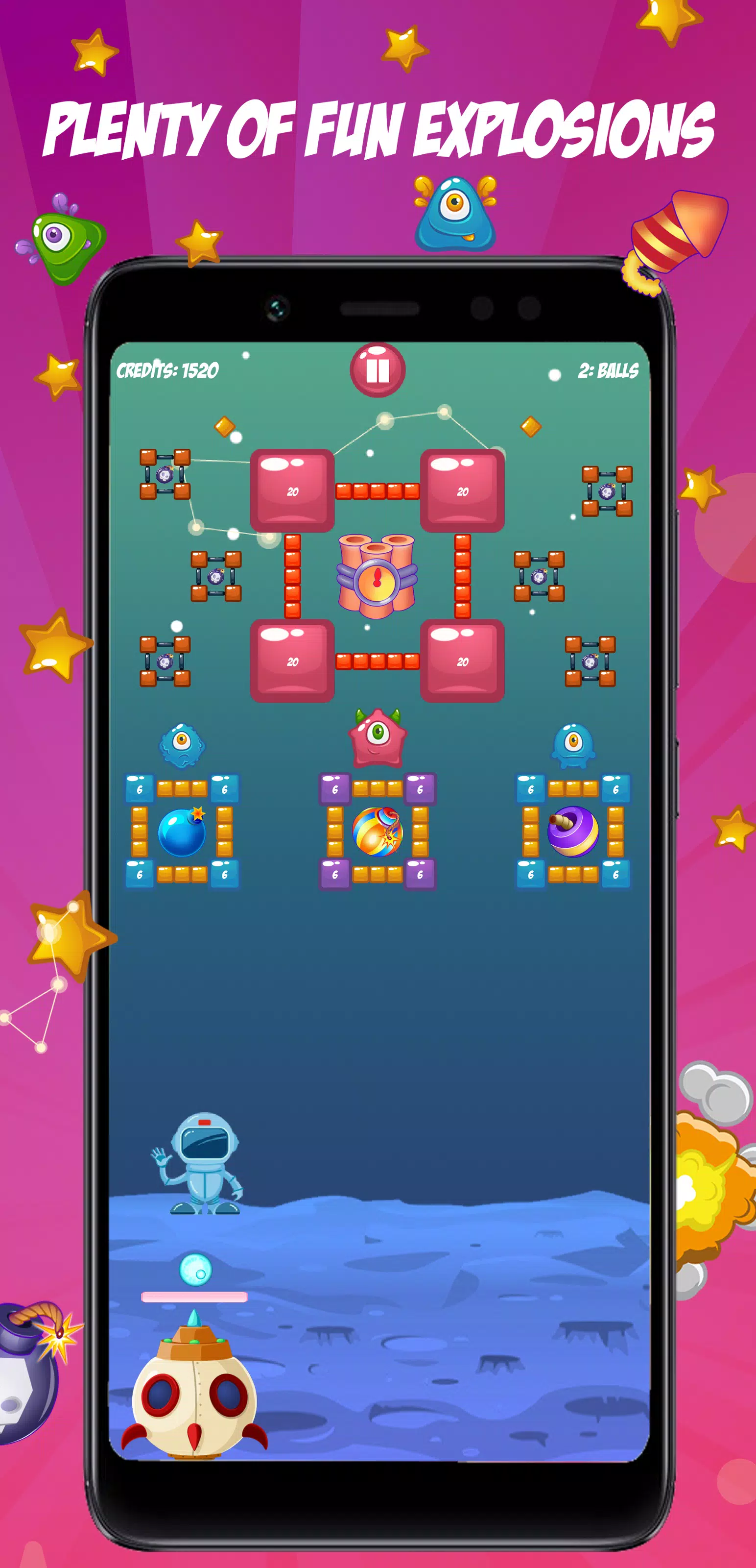 Cosmo Paddle Ball Game Screenshot 2