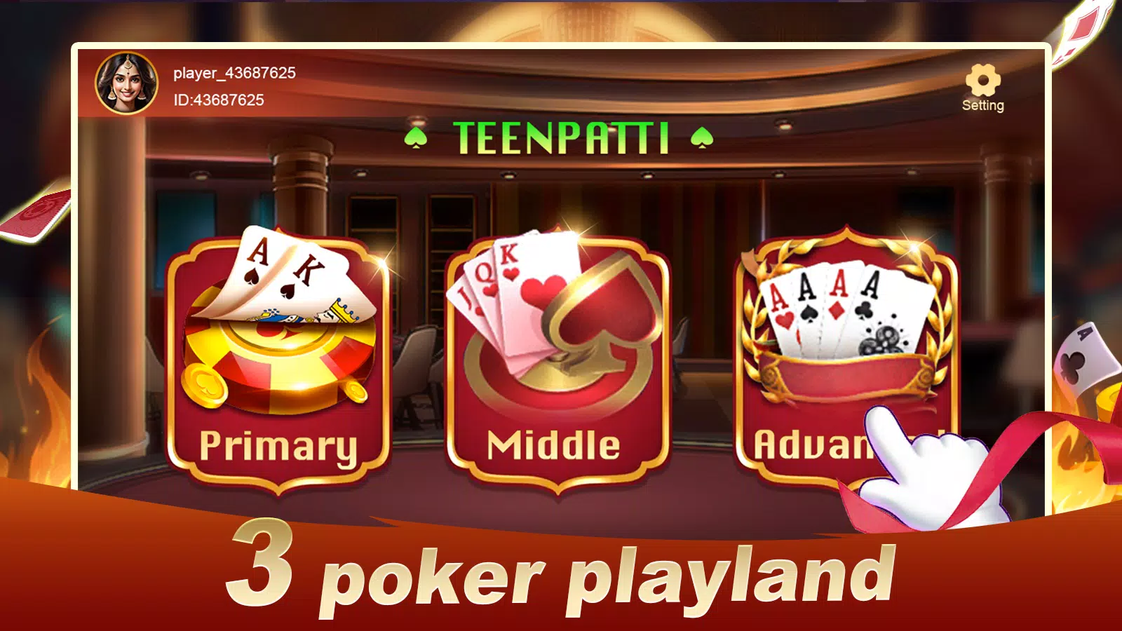 3 Poker Playland Captura de pantalla 0