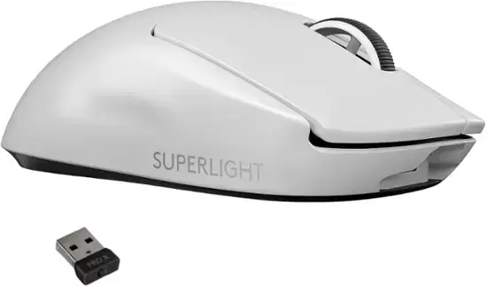 Logitech - PRO X Superlight Hafif Kablosuz Optik Oyun Fare Kahraman 25K Sensör - Kablosuz - Beyaz