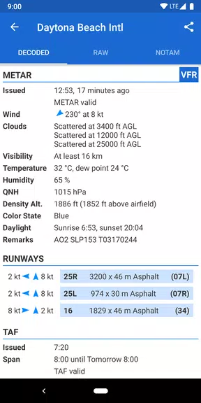 Avia Weather - METAR & TAF Schermafbeelding 1