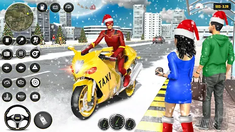 Superhero Bike Taxi Bike Games Ekran Görüntüsü 0