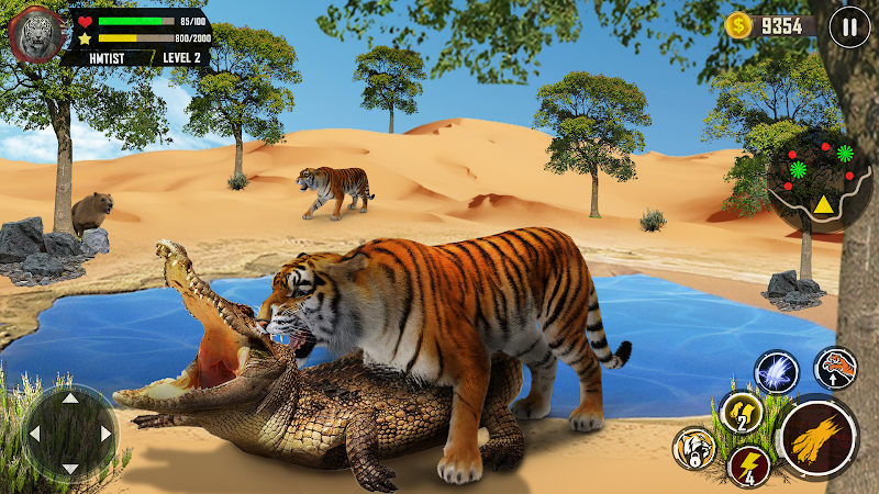 Tiger Simulator 3D Animal Game スクリーンショット 1