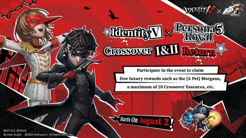 Persona 5 Phantom Thieves သည် လ-ရှည်လျားသော Crossover တွင် Identity V သို့ ပြန်သွားသည်။