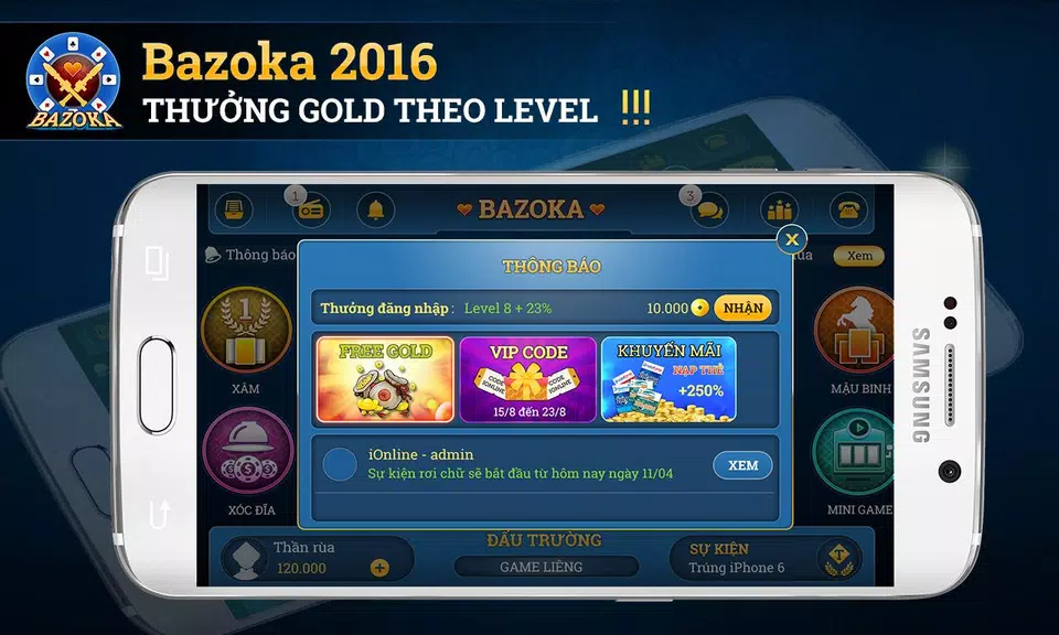 Bazoka - game bai online 2016 ဖန်သားပြင်ဓာတ်ပုံ 1