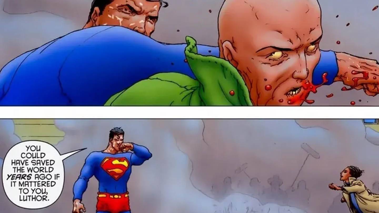 Superman kämpft gegen Lex Luthor