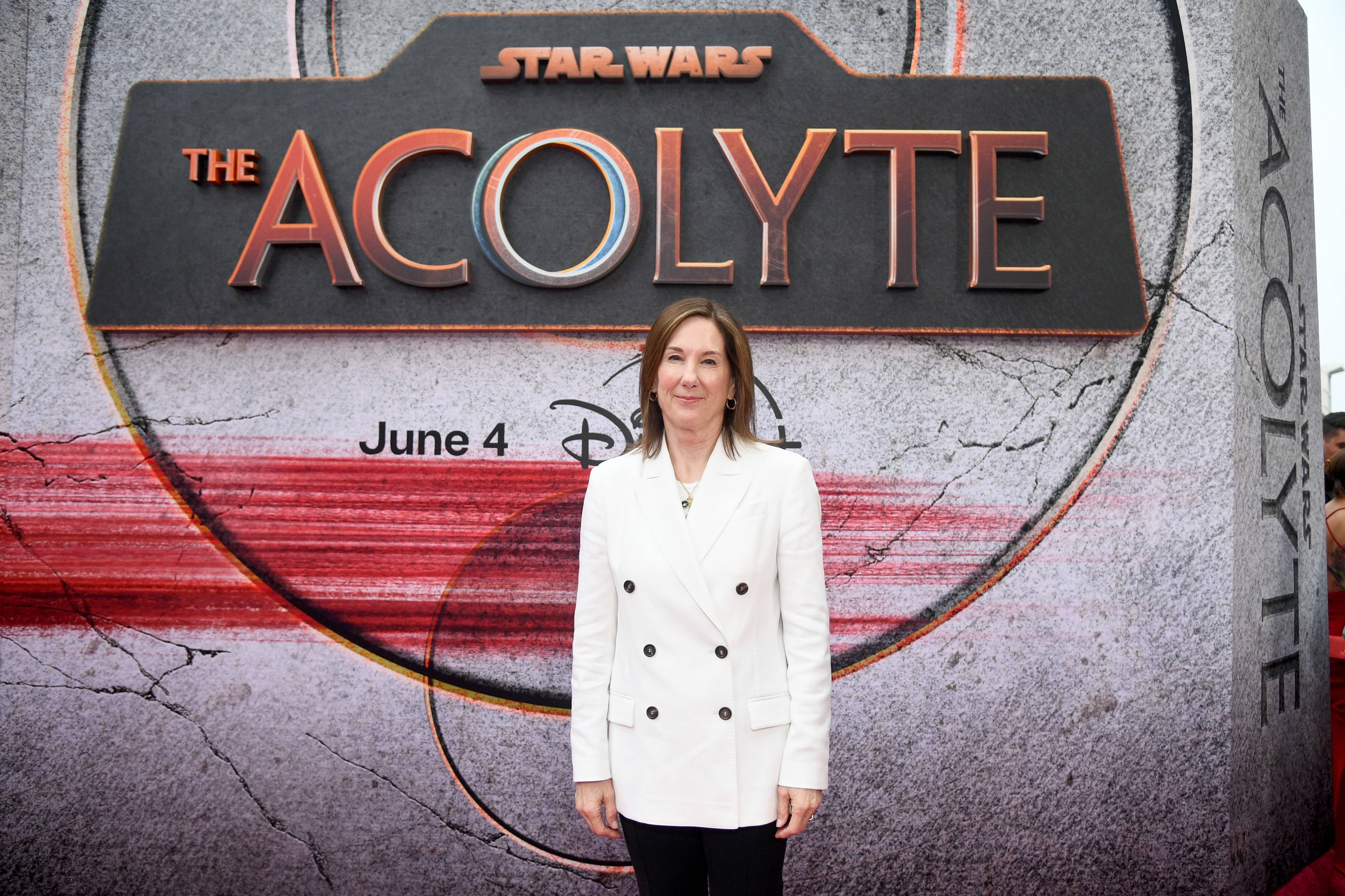 Si Kathleen Kennedy sa paglulunsad ng Disney+ Star Wars ay nagpapakita ng acolyte. Larawan ni Alberto E. Rodriguez/Getty Images para sa Disney.