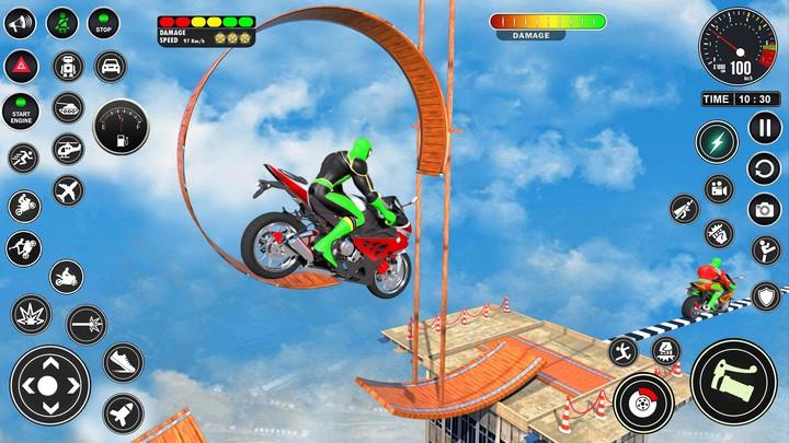 Superhero Bike Mega Ramp Games ဖန်သားပြင်ဓာတ်ပုံ 2