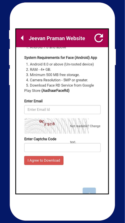 Schermata Aadhar Face Rd Authentication 0