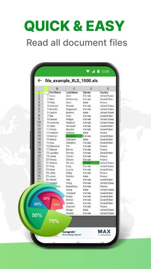 XLSX Reader ภาพหน้าจอ 0