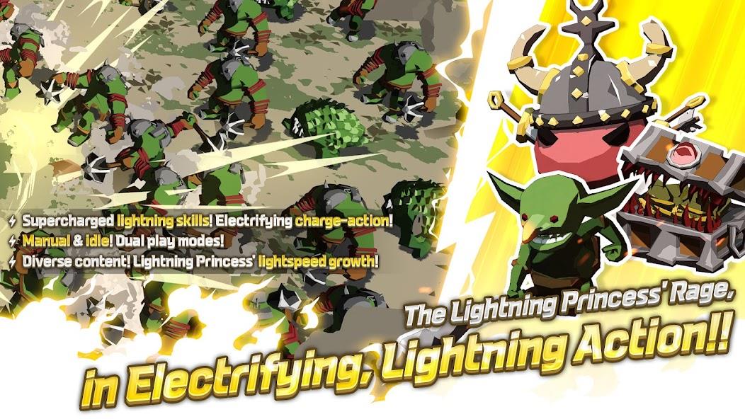 Lightning Princess: Idle RPG Mod Capture d'écran 1