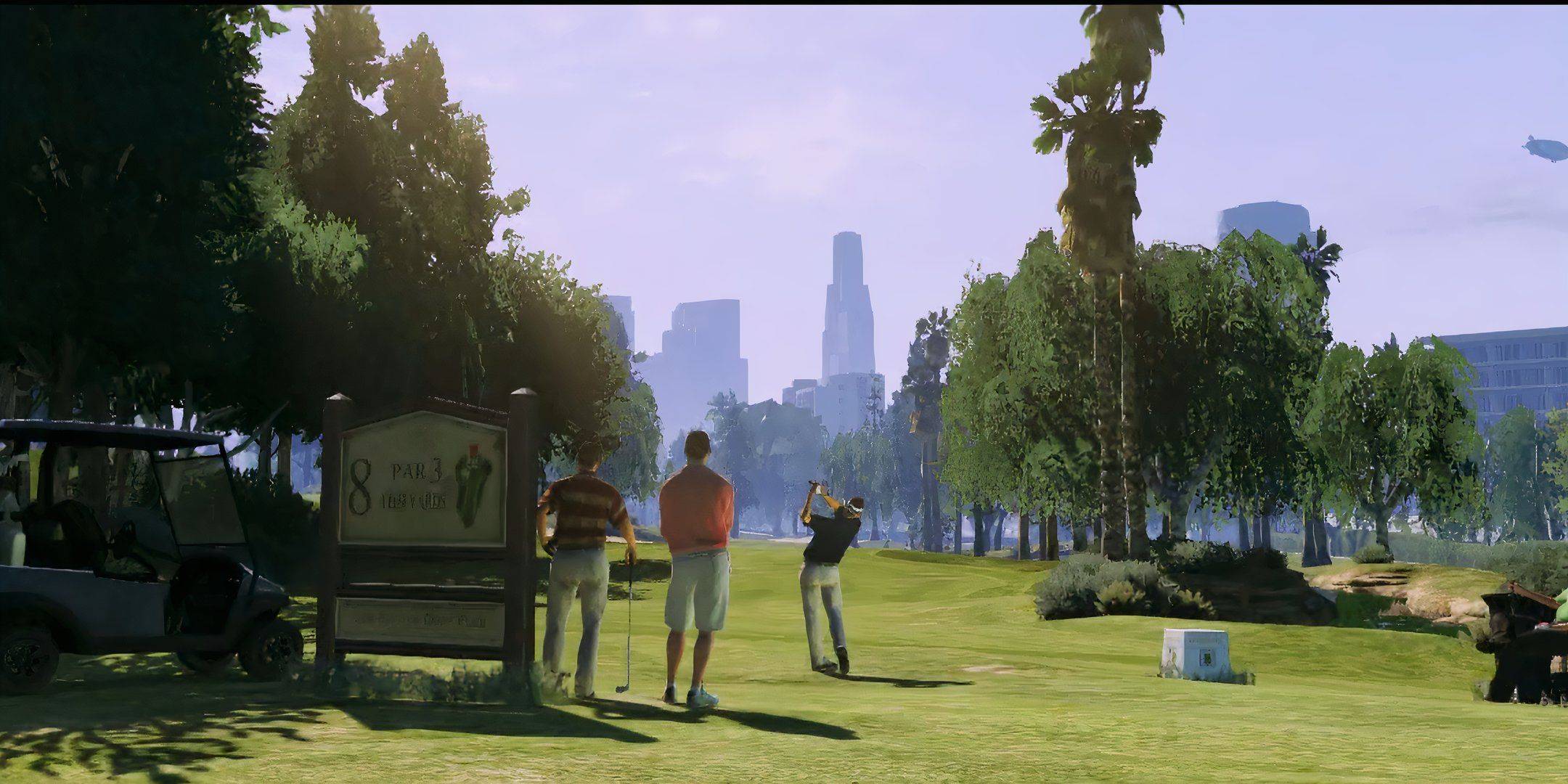 Image: Golfing