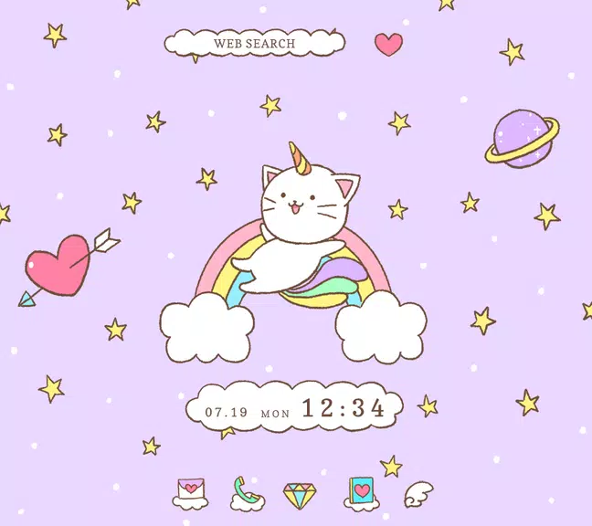 Caticorn Theme +HOME ภาพหน้าจอ 0