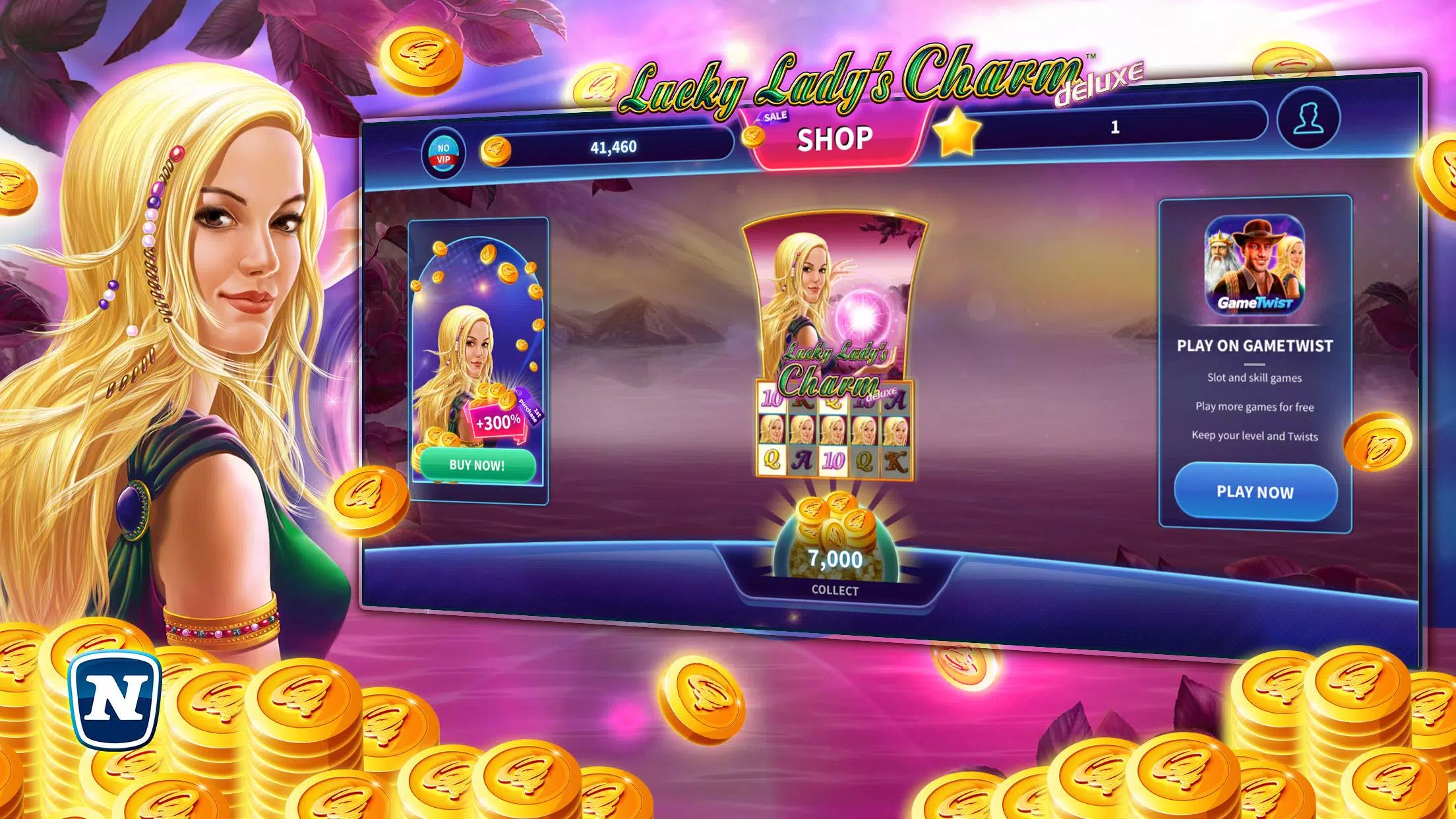 Lucky Lady's Charm Deluxe Slot Tangkapan skrin 1