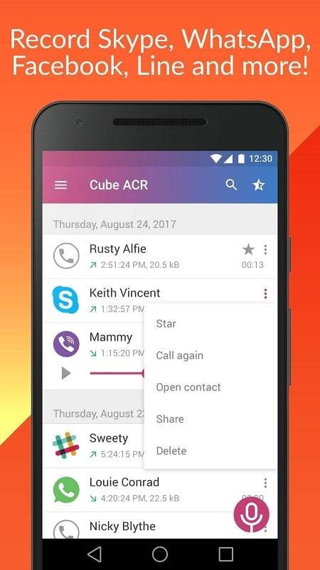 Call Recorder – Cube ACR Zrzut ekranu 1