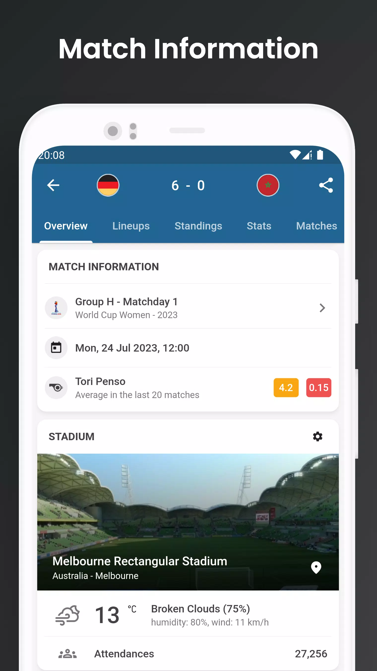 Footba11 - Soccer Live Scores Screenshot 2