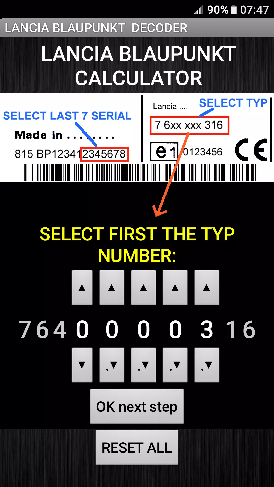 Blaupunkt Lancia Radio Code Captura de tela 0