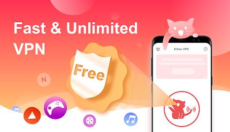 VPN Kitten: Free Unlimited VPN Proxy & Secure WiFi ภาพหน้าจอ 0