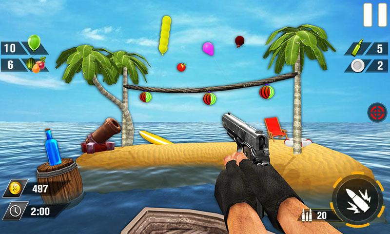 Bottle Gun Shooter Game Mod Zrzut ekranu 3