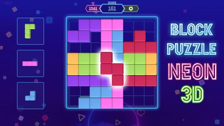 Block Neon 3D : Disco Puzzle Capture d'écran 0