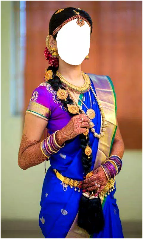 South Indian Women Saree Photo スクリーンショット 2