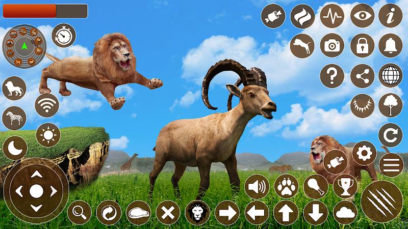 Lion Games 3D Animal Simulator スクリーンショット 1