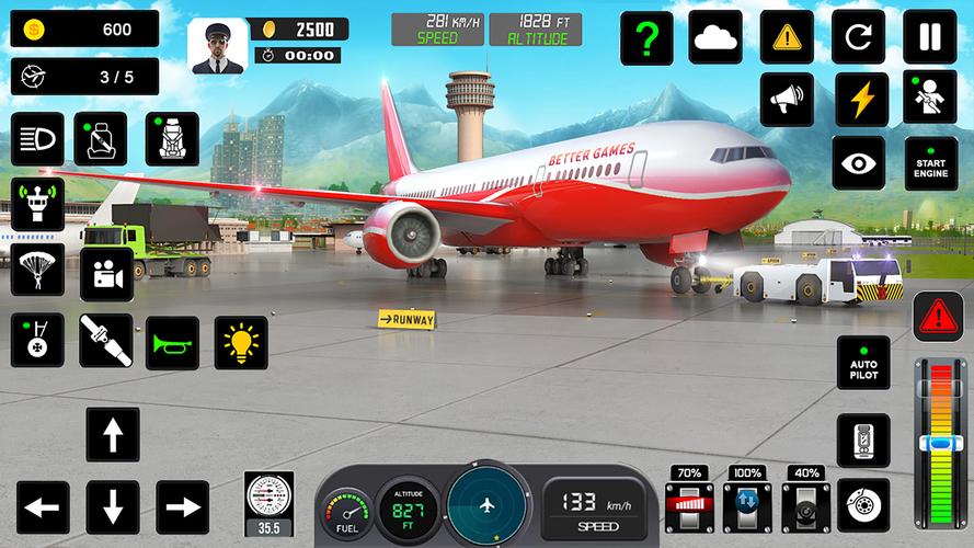 Flight Simulator : Plane Games ဖန်သားပြင်ဓာတ်ပုံ 1